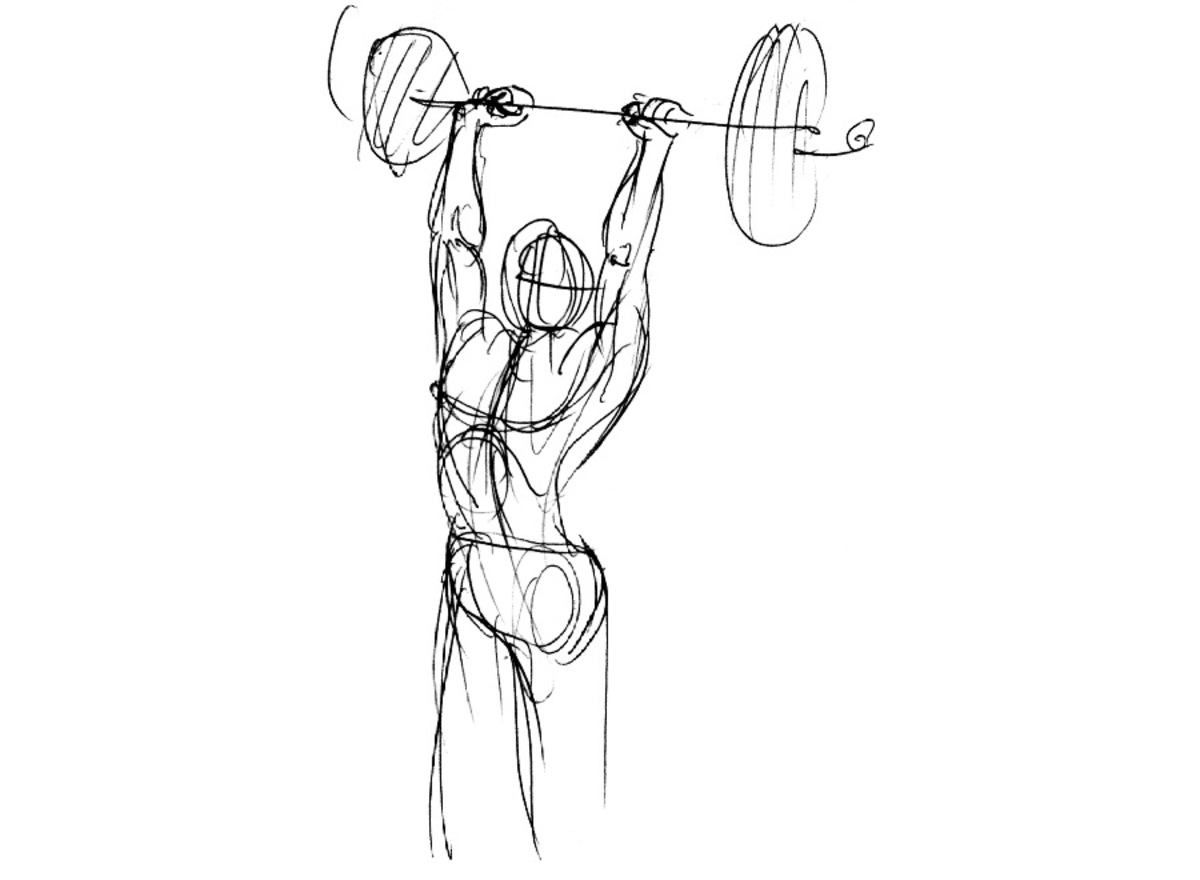 sketch of a barbell